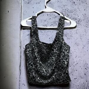 Dressbarn Collections Womens 4 Lined black lace Tank Top business casual